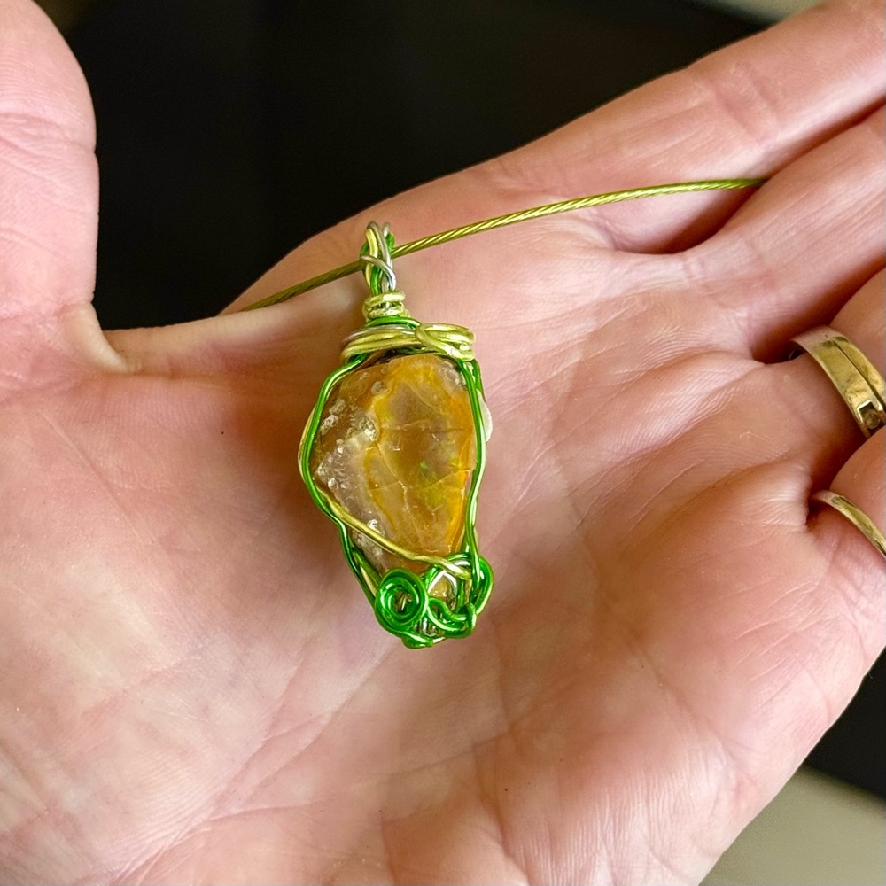 Intriguing Rough Opal Necklace - Picture 4 of 10